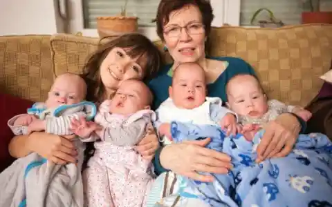 A 70 Year Old Gave Birth To Quadruplets And You Won't Believe Who The Dad Is