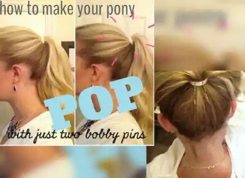 Two Bobby Pins for Your Ponytail