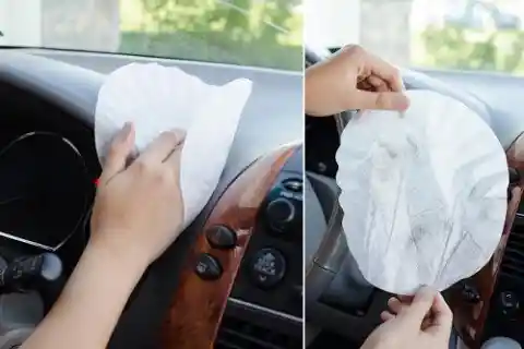 Get A Perfect Wipe Down with A Coffee Filter