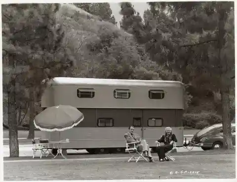 Ginger Rogers and Jack Briggs' Double-Decked Trailer