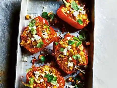 Moroccan-Style Stuffed Peppers