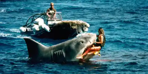 The movie Jaws was developed from a book