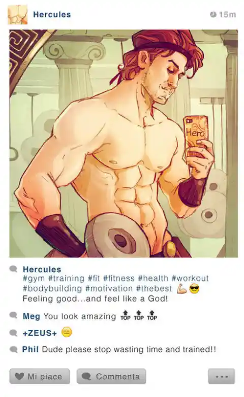 2. A shirtless selfie from Hercules