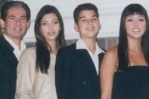 Kim, Rob, and Kourtney Kardashian With Their Dad