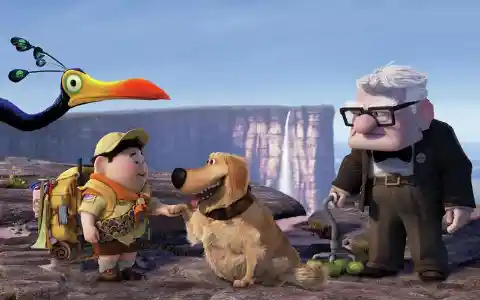 What is the name of the waterfall the characters adventure to in Disney's Up?