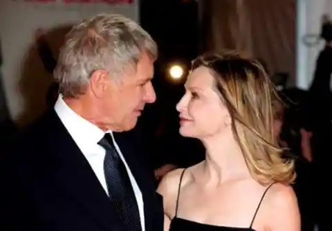 Calista Flockhart and Harrison Ford.