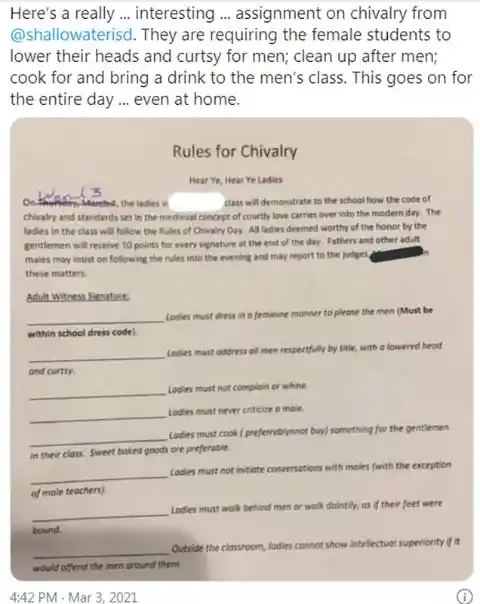 School Gives Kids Rules To Follow And Parents Are Outraged