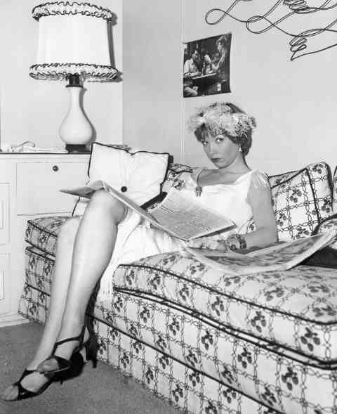 Young Shirley MacClaine Reads the Newspaper